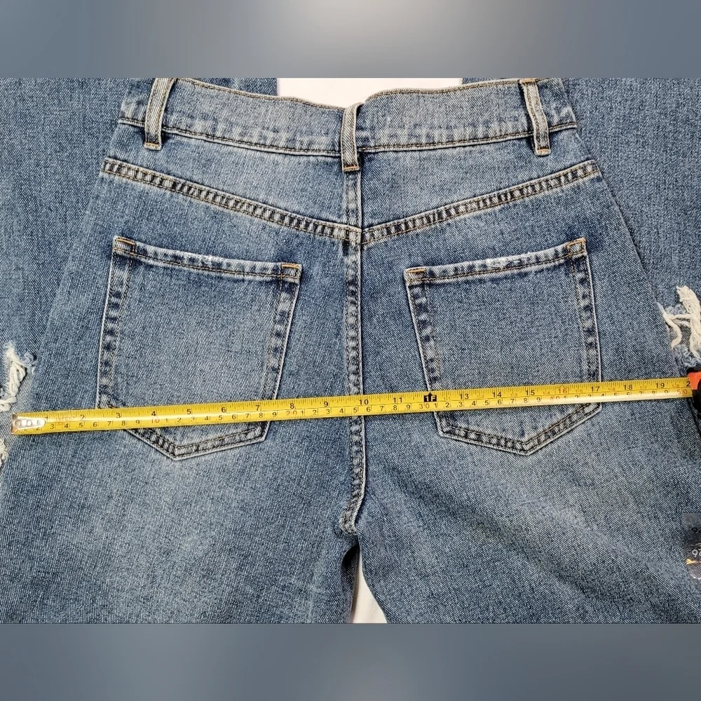 Women's Distressed Blue Jeans